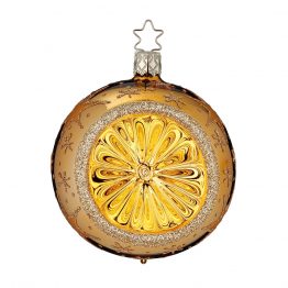 Weihnachtskugel Einstich Sternenhimmel inkagold glanz ø 8 cm