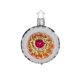 Einstichkugel silber glanz pink ø 6 cm