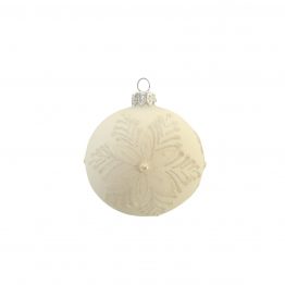 Flocke weiß matt Christbaumkugel
