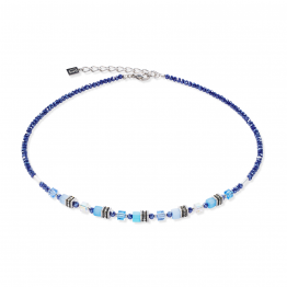Halskette Mini Cubes blau