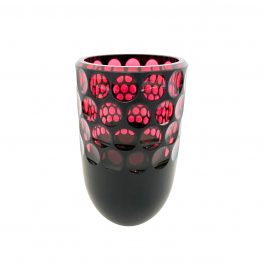 Kugelschliff-Vase Goldrubin