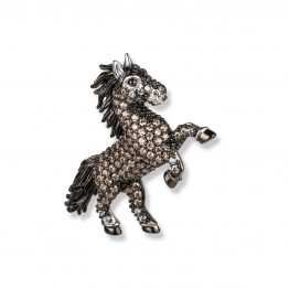 Ketten Anhänger Stanley Pferd, 925 Sterling Silber, Zirkonia