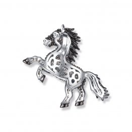 Ketten Anhänger Stanley Pferd, 925 Sterling Silber, Zirkonia Rückansicht