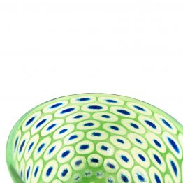 Schale Pfauenauge grün blau von oben