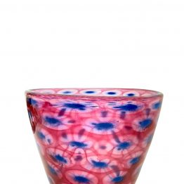 Vase Pfauenauge rosa-blau 2. Wahl