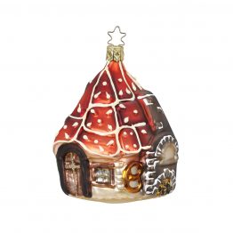 Lebkuchenhaus, mundgeblasen, handbemalt, 10,5 cm