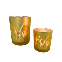 Windlichter Wiesenzauber lime mit Teelicht