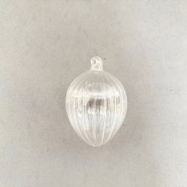 Glas Ei klein kristall Streifen