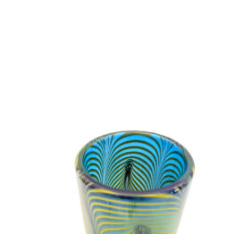 Kammzug gelb grün Vase von oben