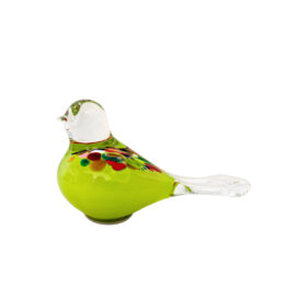 Vogel klein hellgrün zum Aufdrehen auf Metallstab M8 Gewinde