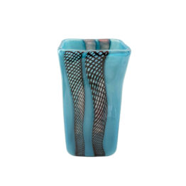 Vase eckig taubenblau front