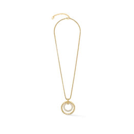 Halskette Circle Duo Crystal Gold