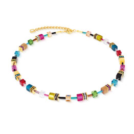 GeoCUBE® Iconic Halskette Multicolor Joy gold
