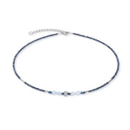 Halskette Coeur de Lion Cube Balance Blue Mist