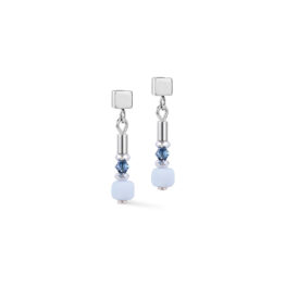 Coeur de Lion, Ohrringe Cube Balance Blue Mist